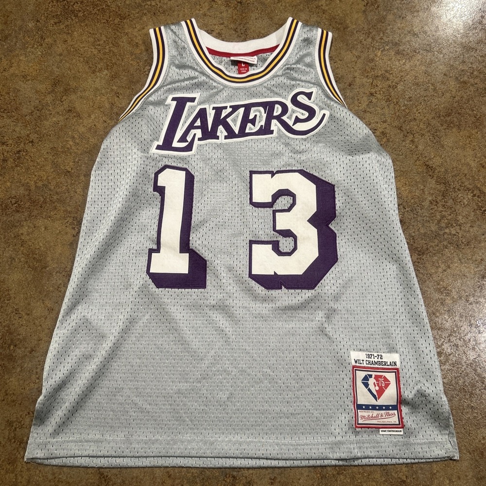 Mitchell & Ness Los Angeles Lakers Wilt Chamberlain #13 NBA 75 Jersey Size L
